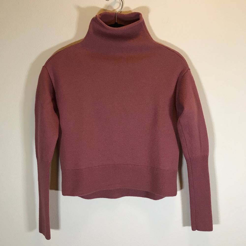 Wilfred Coral Cropped Turtle Neck sweater size XS